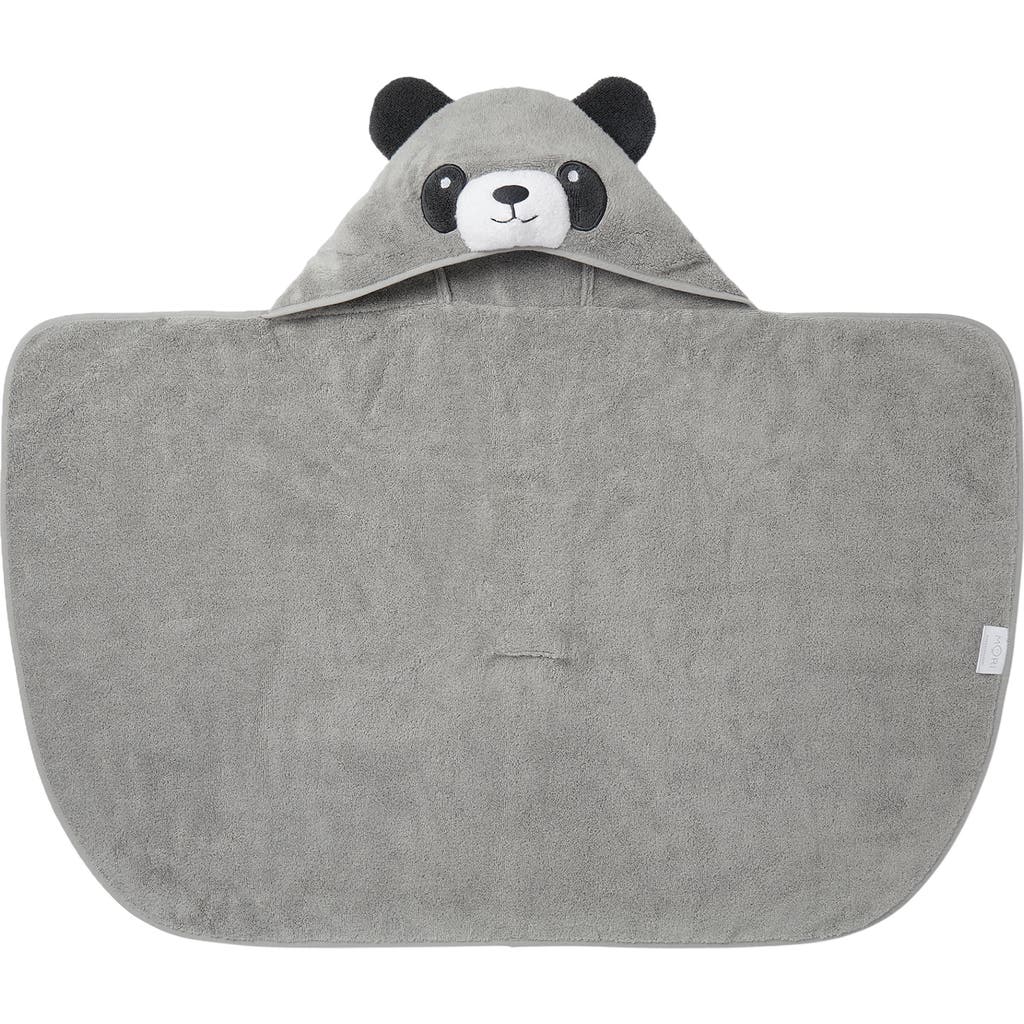 Mori Panda Hooded Towel In Gray