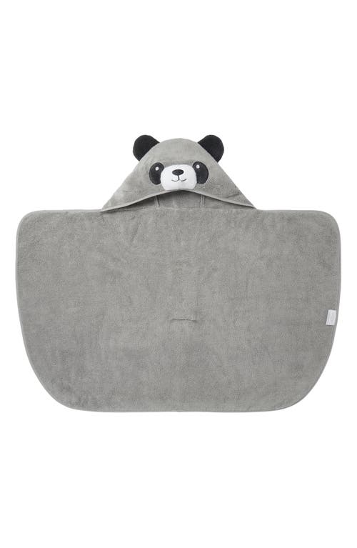 Mori Panda Hooded Towel In Gray