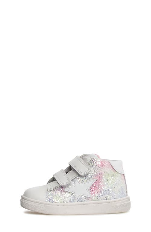 Shop Naturino Kids' Pinn Sneaker In White-multi