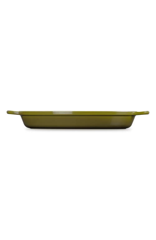 Le Creuset Signature 3 Quart Enameled Cast Iron Oval Baker In Olive