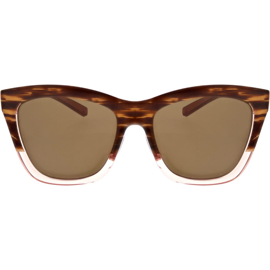 Hurley 56mm Polarized Square Sunglasses In Brown