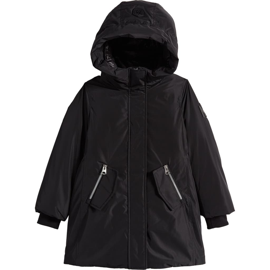 Mackage Kids' Shayna-t 800 Fill Power Down Jacket With Bib In Black