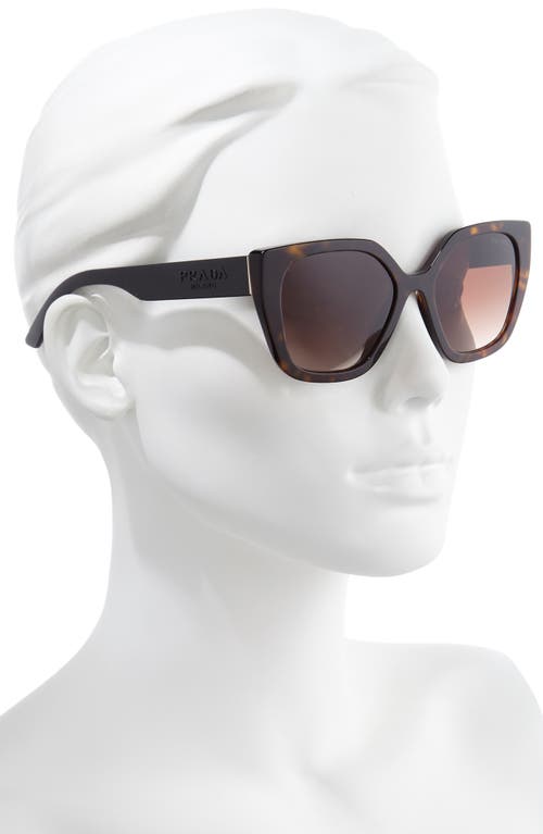 Shop Prada 52mm Butterfly Sunglasses In Havana/brown Gradient