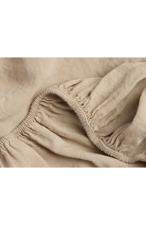 Shop Parachute Linen Fitted Sheet In Toast