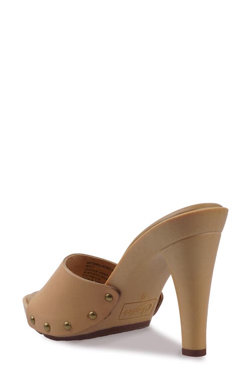 Candies Candie's Antonellaomg Slide Sandal In Natural Leather