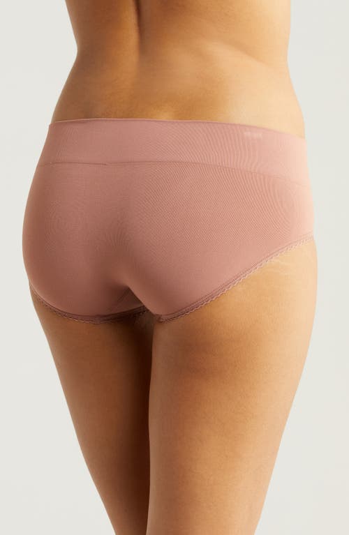 Shop Wacoal Feeling Flexible Hipster Briefs In Burlwood