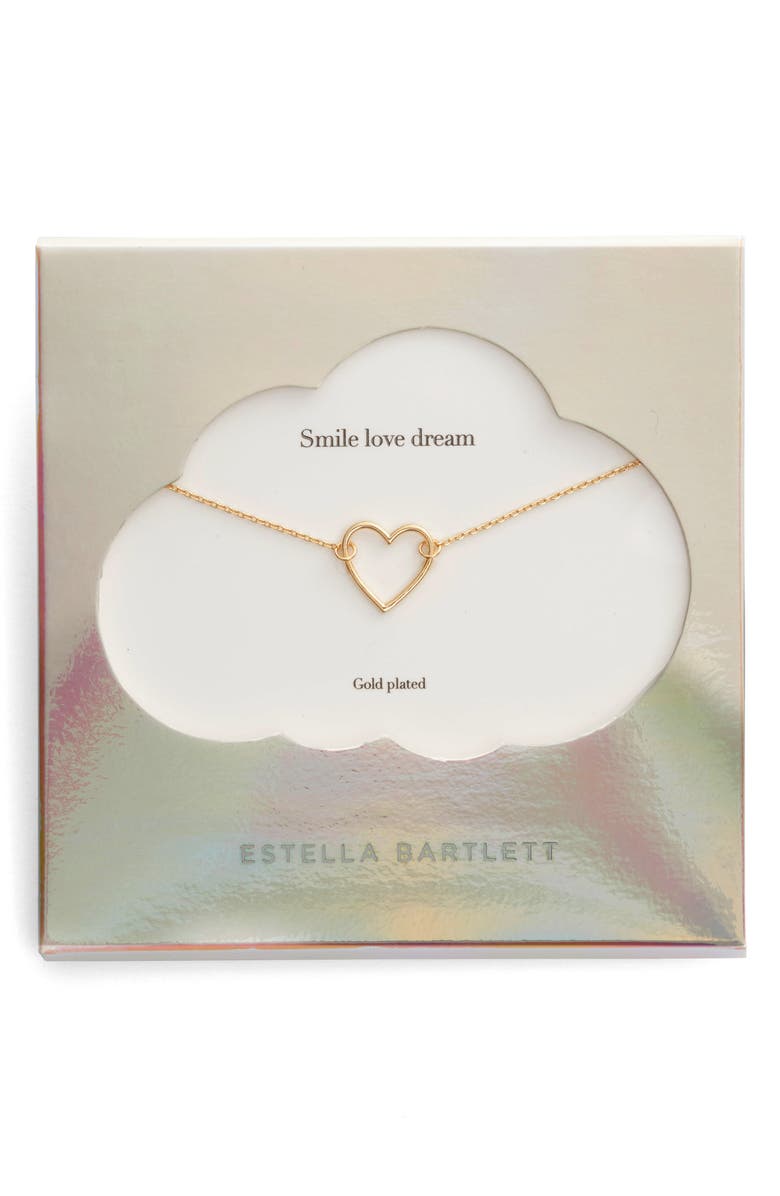 Estella Bartlett Smile Dream Love Open Heart Necklace | Nordstrom
