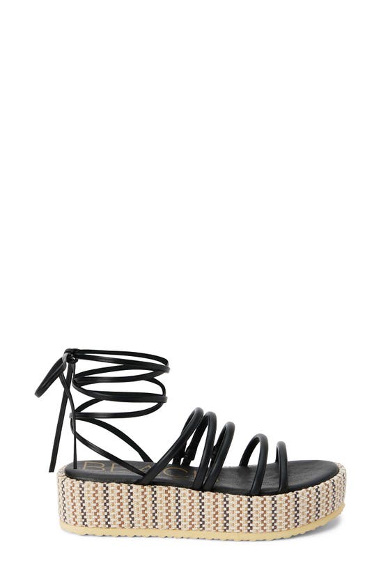 Shop Beach By Matisse Eli Ankle Tie Platform Sandal In Black