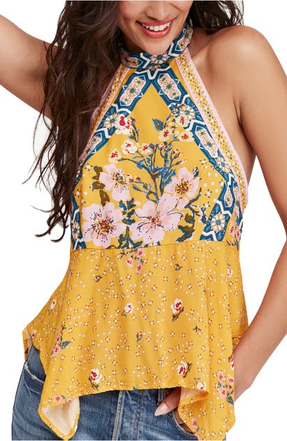 Free People Tops NEW WAVE HALTER TOP