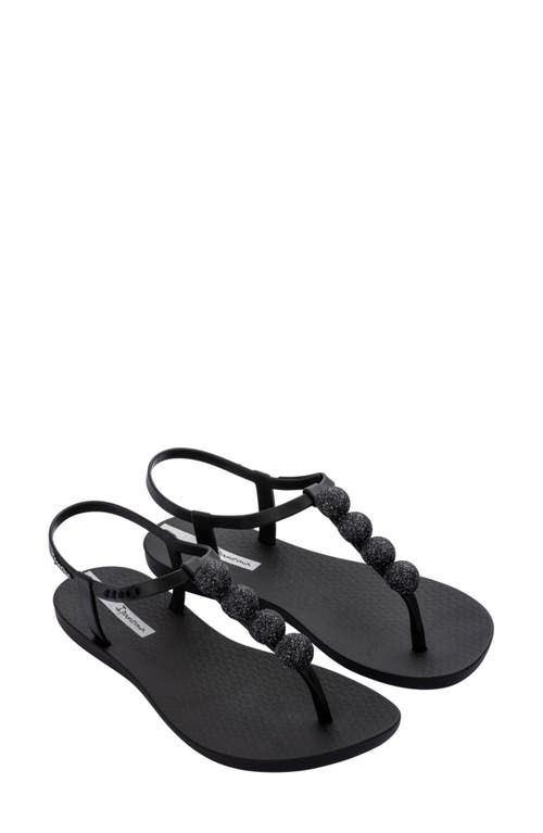 Disco T-Strap Sandal in Black