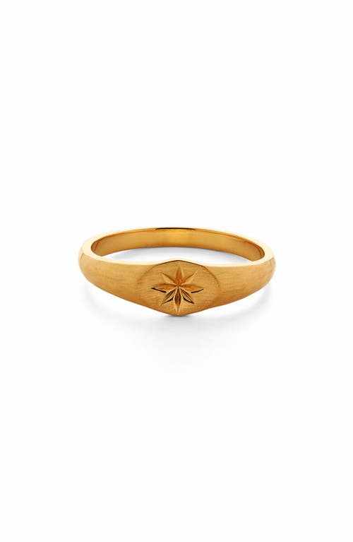 Monica Vinader Guiding Star Signet Ring 18Ct Gold Vermeil On Silver at Nordstrom,