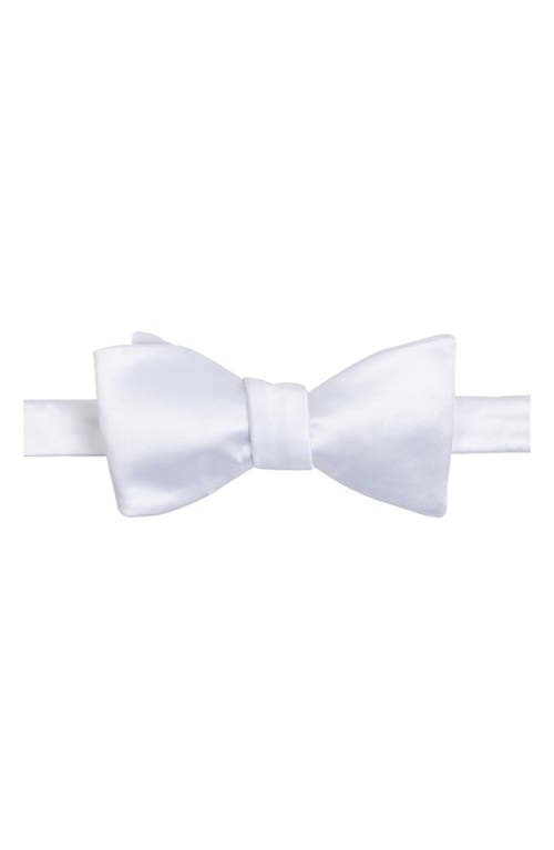 Shop Brooklyn Brigade Solid Satin Bow Tie In White