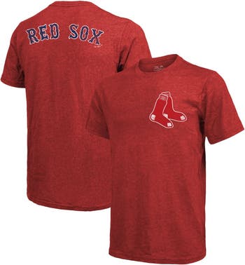 Men's Majestic Threads Red Boston Red Sox Throwback Logo Tri