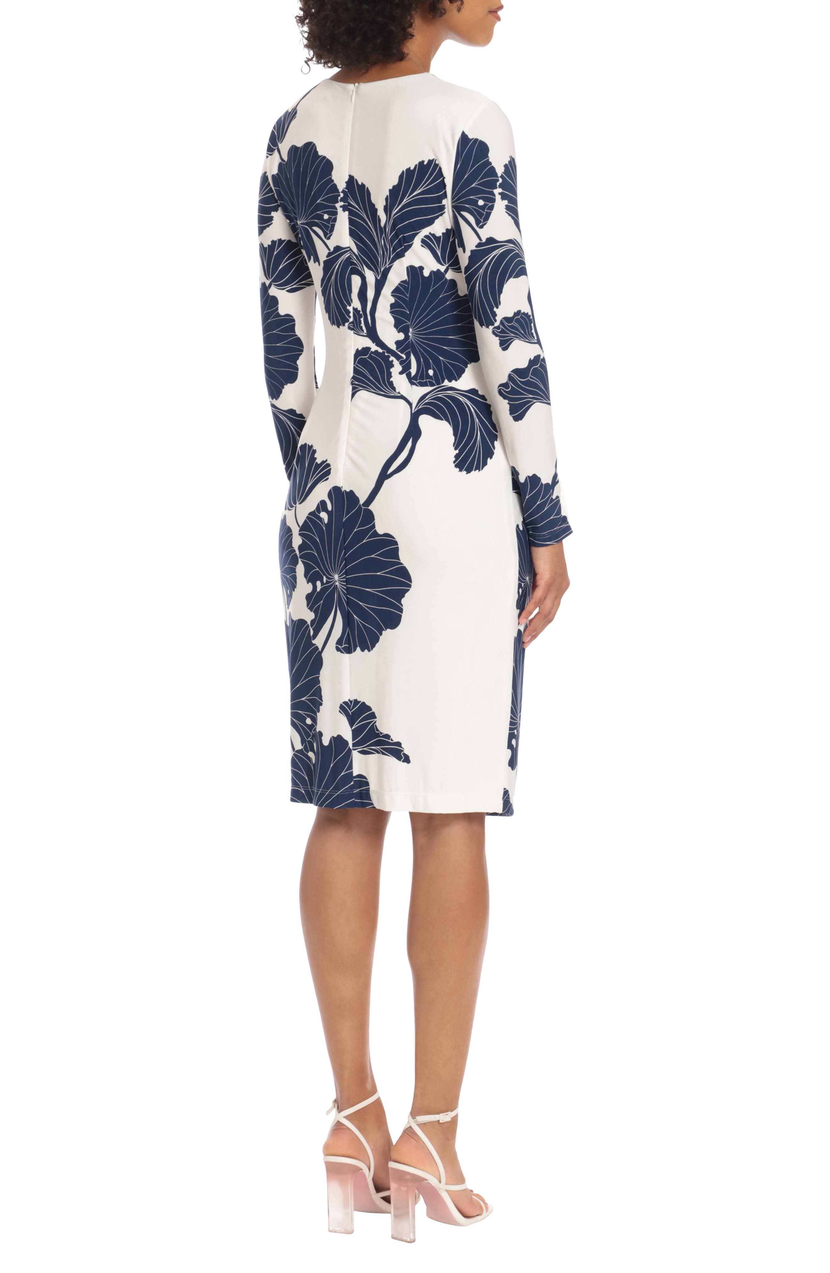 Maggy London Long Sleeve Placement Midi 