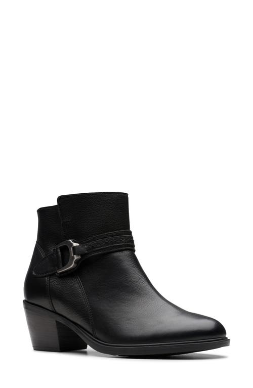 Clarksr Clarks(r) Neva Buckle Bootie In Black Leather