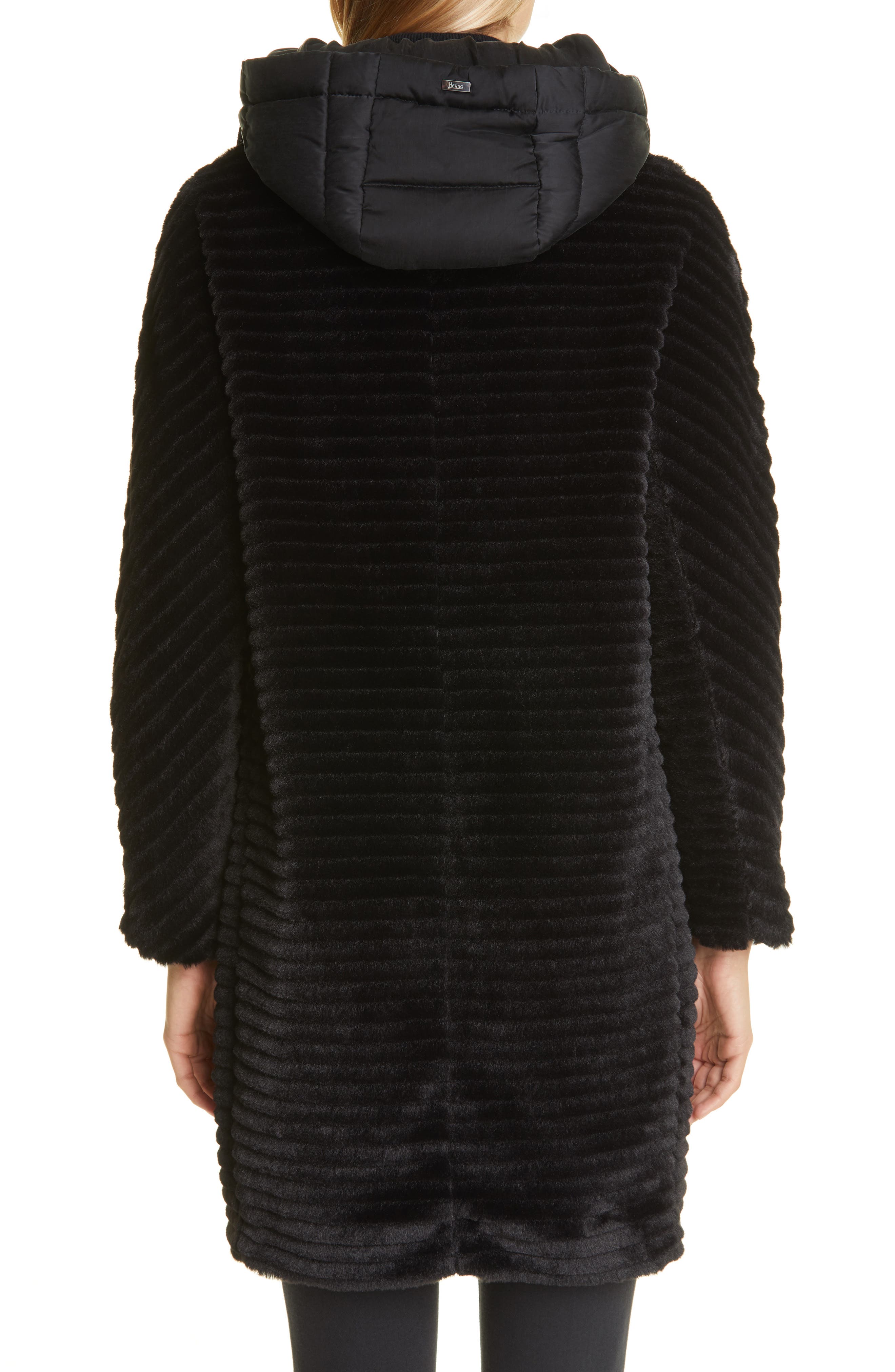 HERNO Hooded Down Faux Fur Coat Nordstrom Rack