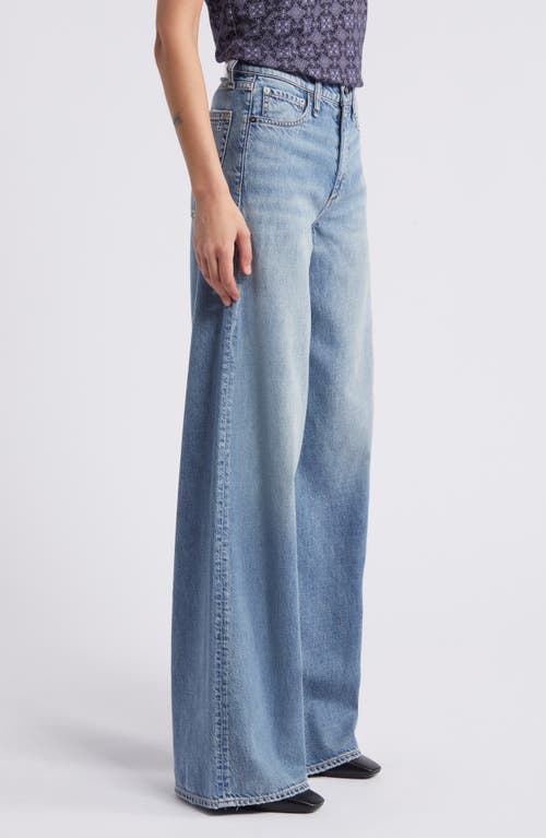 Rag & Bone Womens Beverly Featherweight Sofie Wide-leg High-rise Denim-blend Jeans In Beverly
