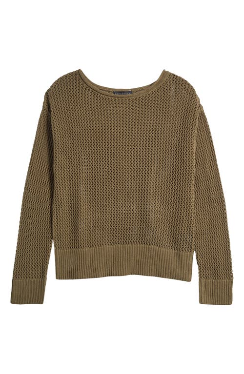 Open Knit Sweater in Burnt Olive
