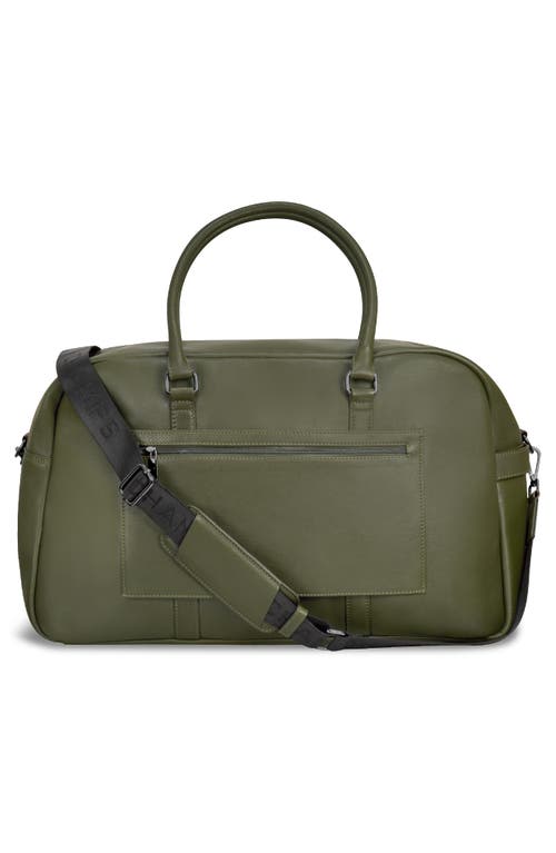 Champs Onyx Leather Duffel Bag In Khaki