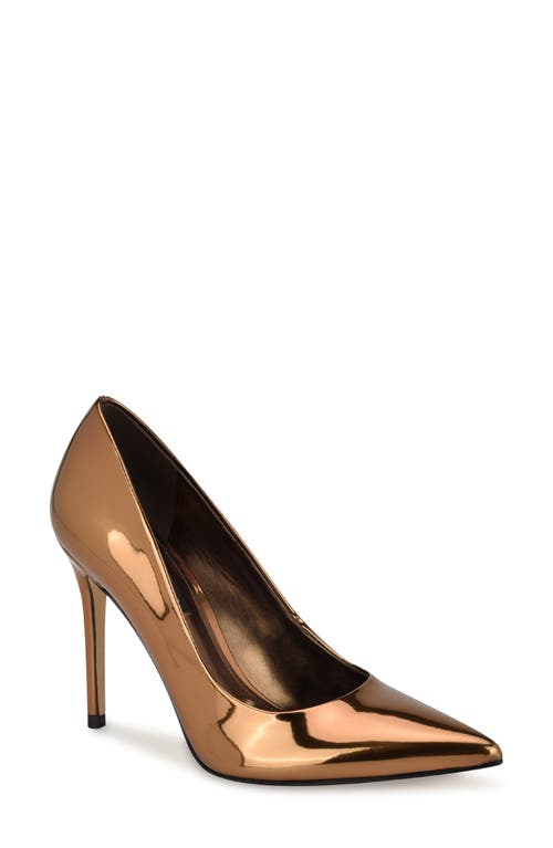 Shop Nine West Fresh Pointed Toe Pump In Bronze