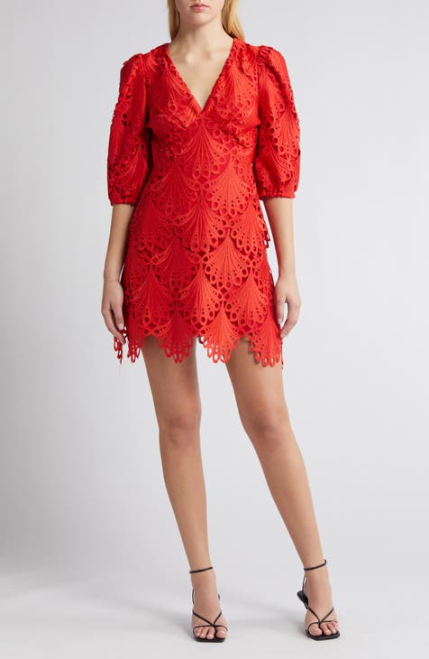 red lace dresses