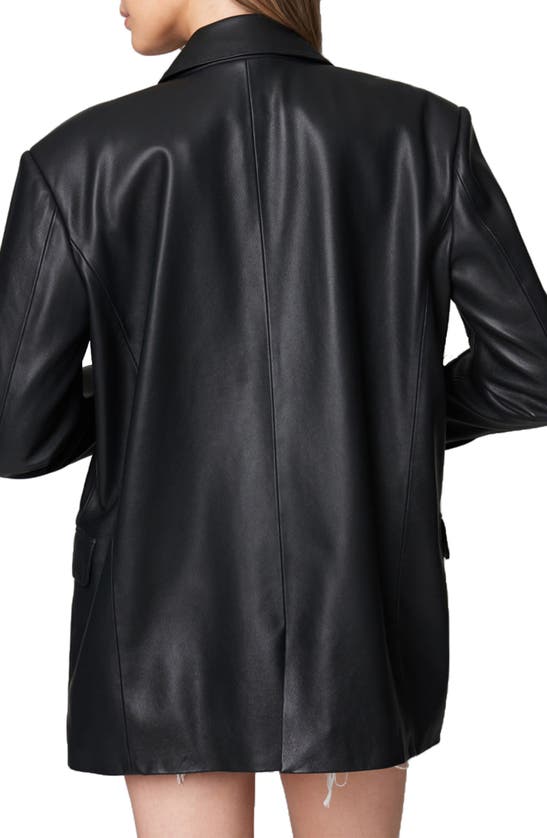 Shop Blanknyc Faux Leather Blazer In Self Starter