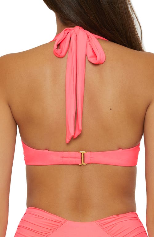 Shop Becca Color Code Underwire Bikini Top In Coral Reef