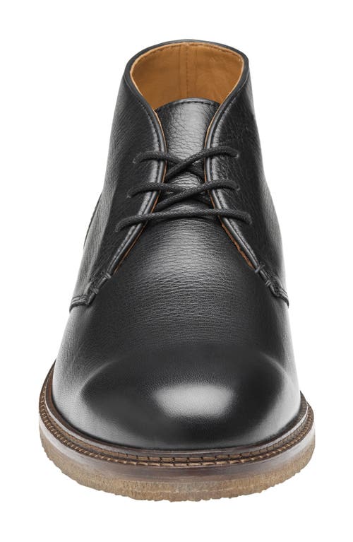 Shop Johnston & Murphy Calder Chukka Boot In Black Tumbled Full Grain