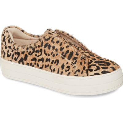 Jslides Heidi Platform Slip-On Sneaker, Beige