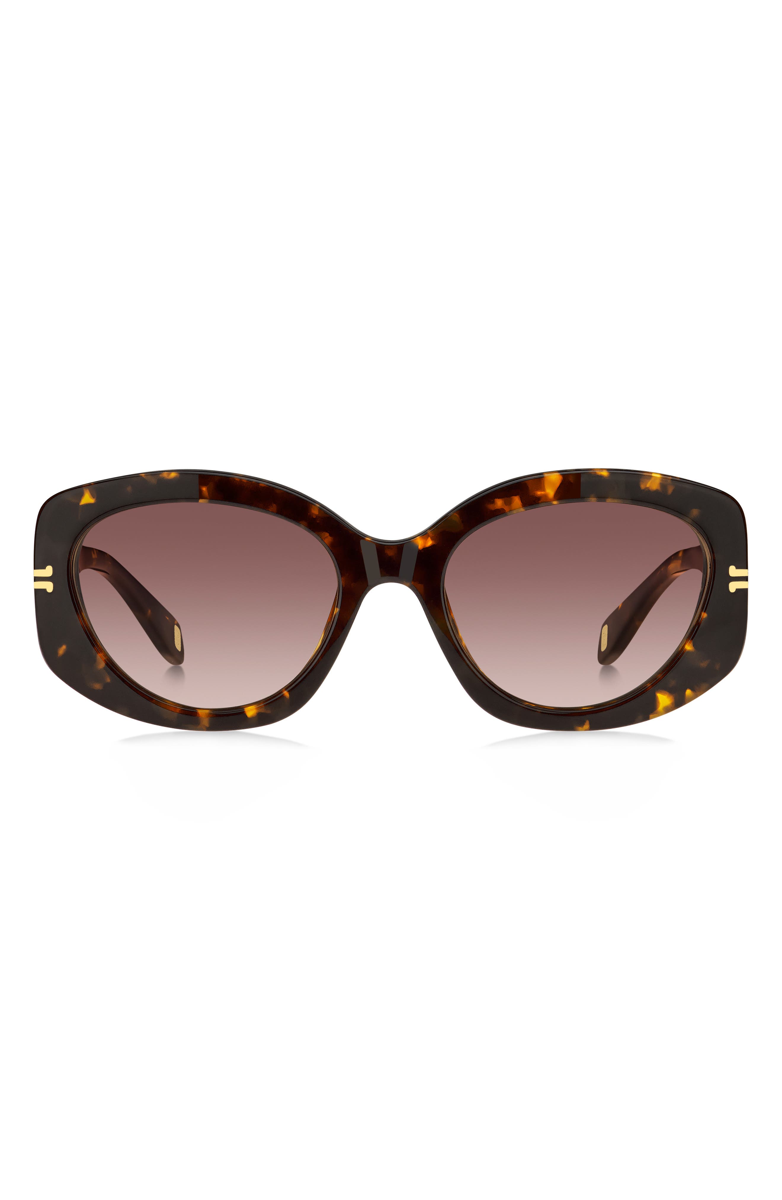 Marc Jacobs 56mm Gradient Rectangular Sunglasses In Havana/brown Gradient