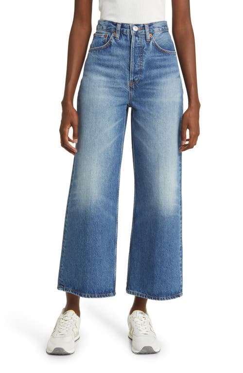 Re/Done Wide Leg Crop Nonstretch Jeans Speedway at Nordstrom,