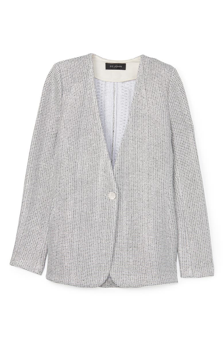 St. John Collection Shimmer Inlay Tweed Knit Jacket | Nordstromrack