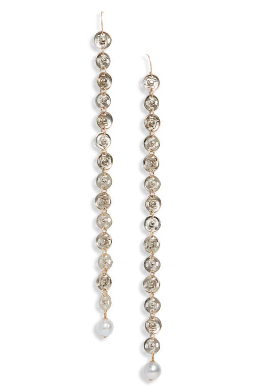 Isshi Button You Up Linear Drop Earrings In Steel
