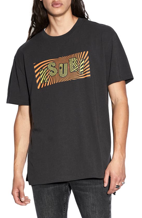 Shop Ksubi Oversize Spiral Biggie Graphic Tee In Black