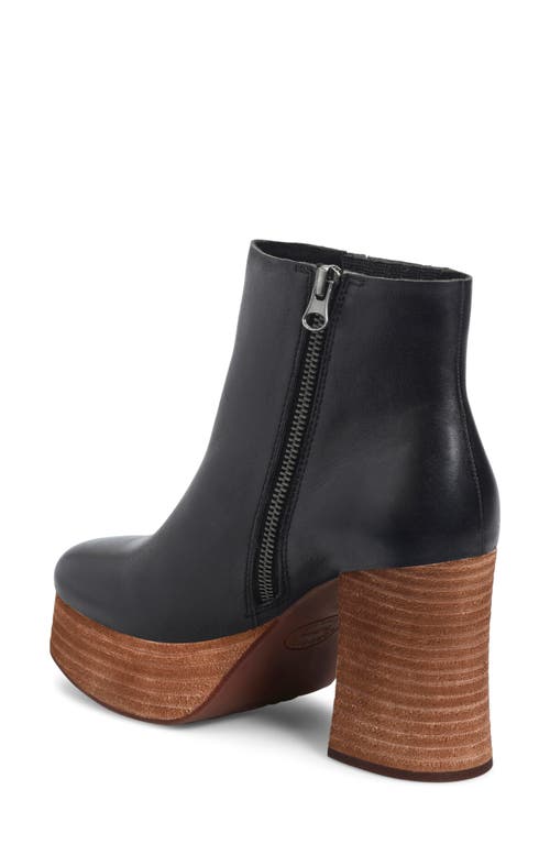 Kork-ease ® Platform Bootie In Black Fullgrain