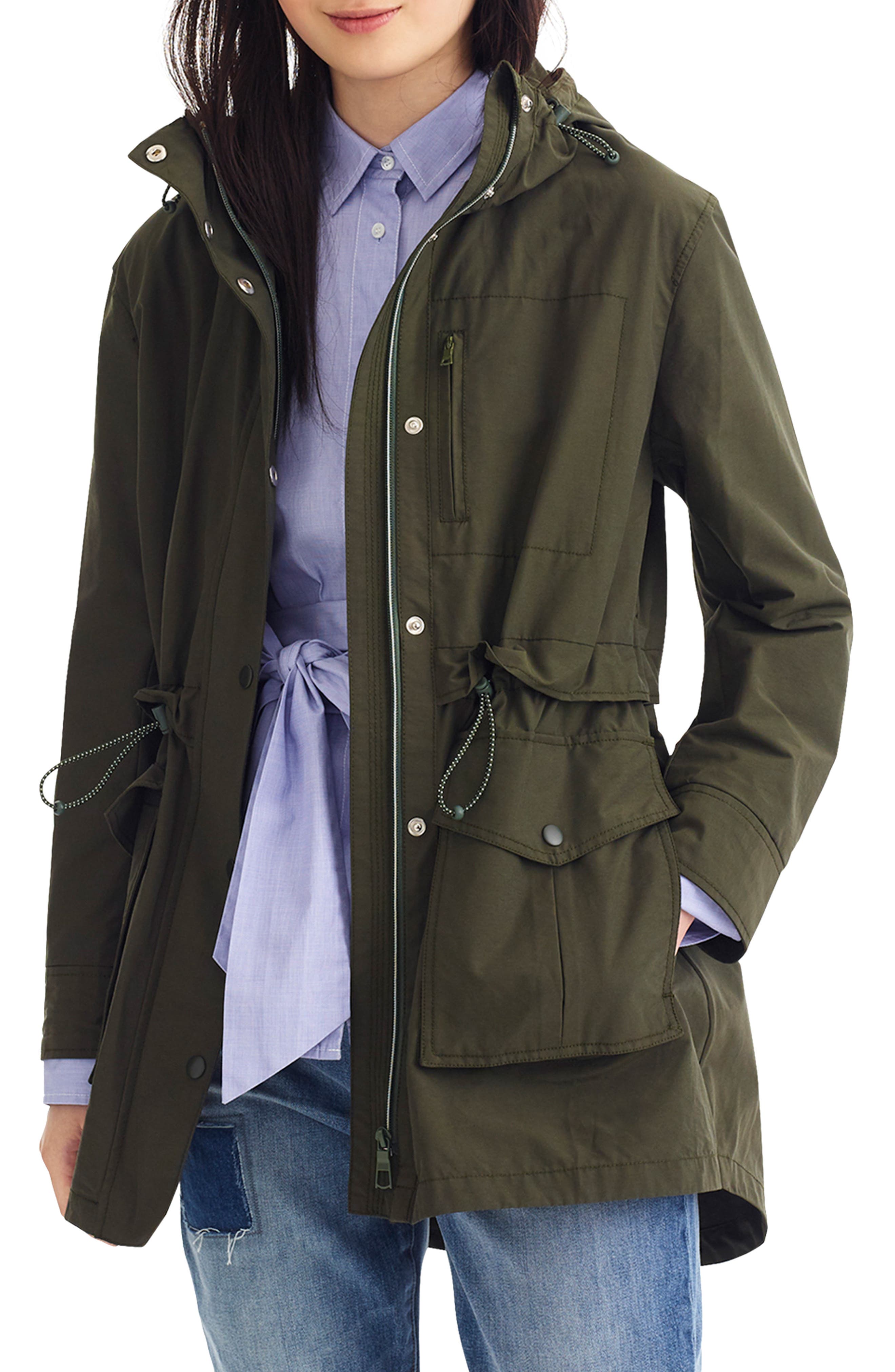 j crew womens raincoat