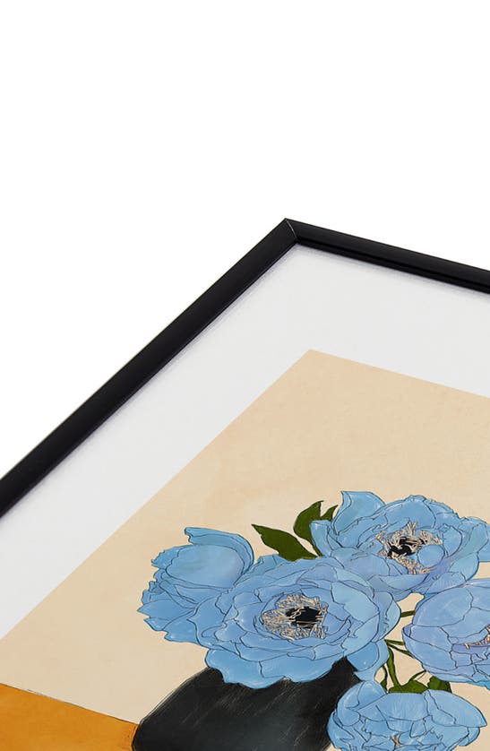 Deny Designs Bouquet Gift Blue Framed Art Print In Cream