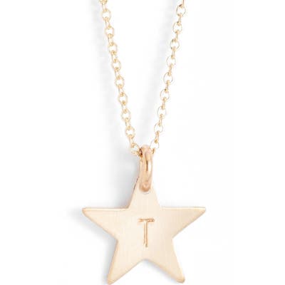 Nashelle 14K-Gold Fill Initial Mini Star Pendant Necklace