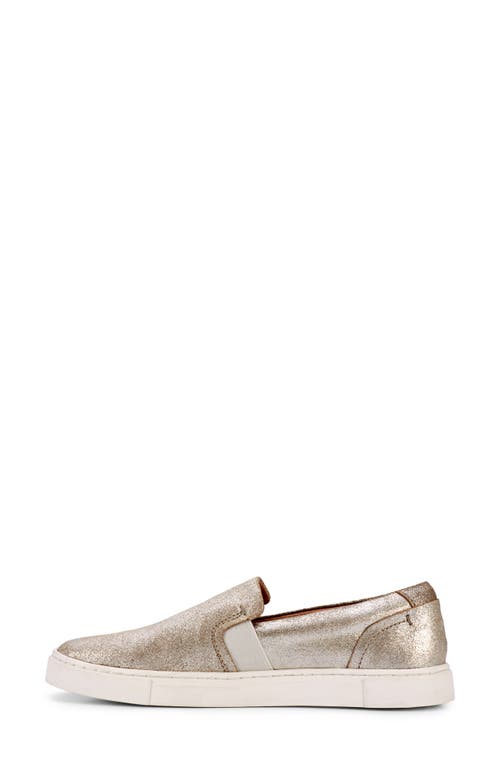 Frye Ivy Slip-on Shoe In Pewter Metallic Suede Leather
