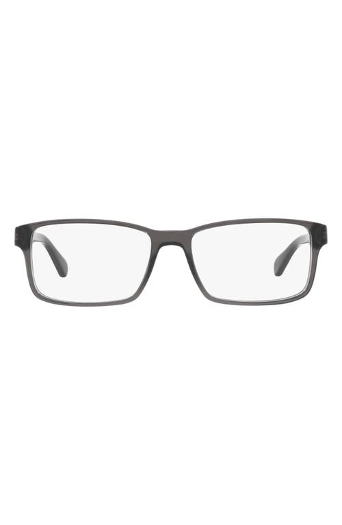Polo Ralph Lauren 58mm Rectangular Optical Glasses in Black Crystal at Nordstrom