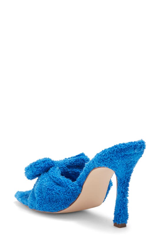 Chase & Chloe Amelie Fleece Spike Sandal In Blue
