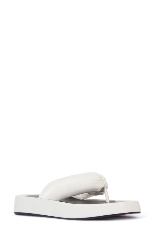BLACK SUEDE STUDIO Corey Flip Flop in White Leather at Nordstrom, Size 8.5Us