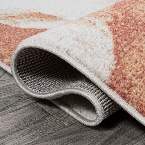 Jonathan Y Petalo Abstract Two-tone Modern Area Rug In Orange/cream