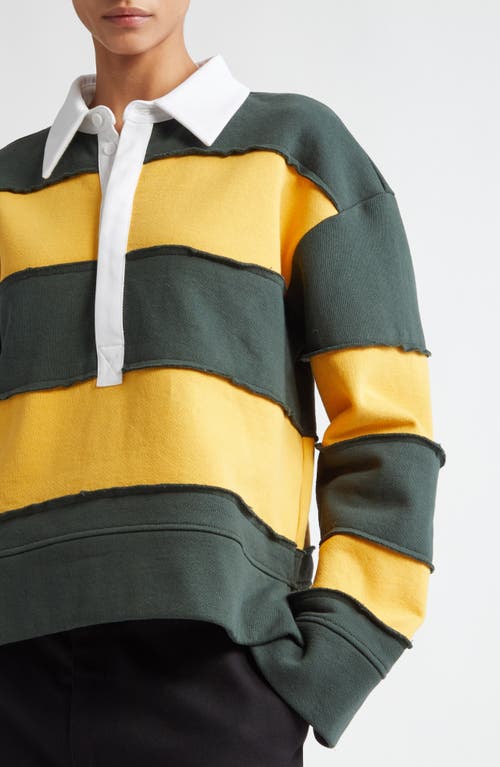 K.ngsley K. Ngsley Riis Deco Polo Navy/ochre In Dark Olive/ Ocre