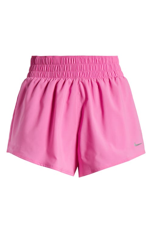 Shop Nike Dri-fit One Shorts In Playful Pink/reflective Silv