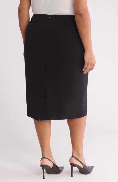 Kasper Skimmer Center Back Zip Pencil Skirt In Black