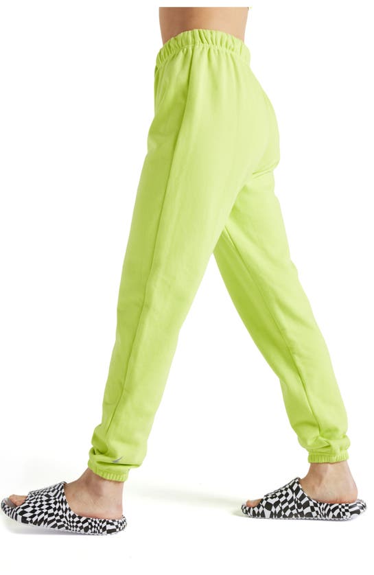 Shop Electric Yoga French Terry Joggers In Lime Punch