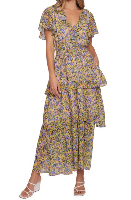 Lost + Wander Rhodes Paradise Floral Maxi Dress in Purple Floral