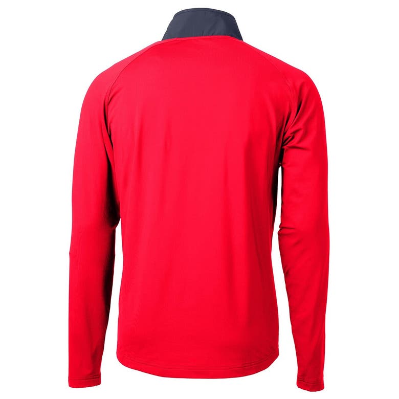 Shop Cutter & Buck Red Tampa Bay Buccaneers Adapt Eco Knit Hybrid Recycled Quarter-zip Pullover Top
