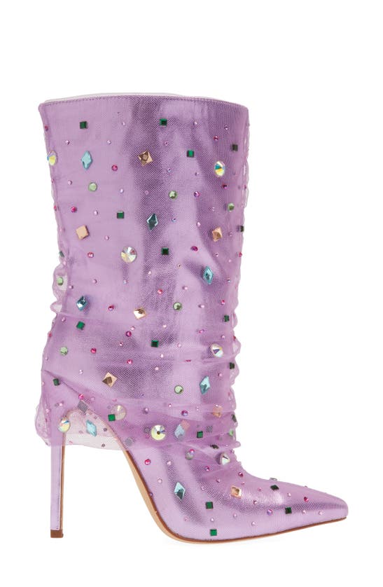 Azalea Wang Liora Stiletto Bootie In Purple